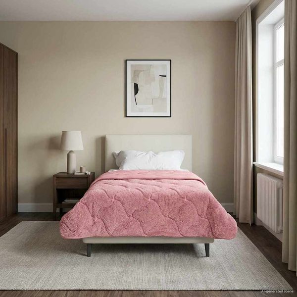 vidaXL Sommerdecke Rosa 140 x 220 cm Mikrofaser und Teddy-Fleece 42026199
