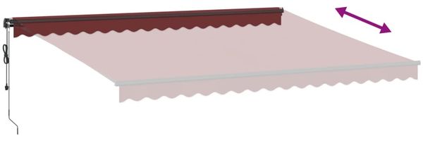 vidaXL Markise Automatisch Burgunderrot 450x300 cm 3310191 Bild 5