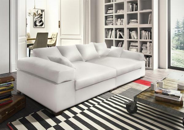 Big Sofa Couchgarnitur Megasofa Riesensofa AREZZO - Kunstleder Weiß