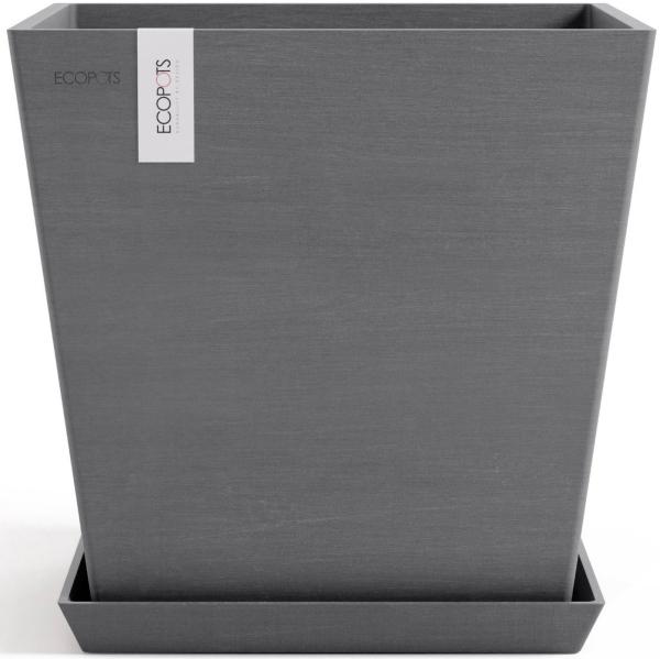 Ecopots Pflanztopf Rotterdam 35 x 35 x 34 cm grau