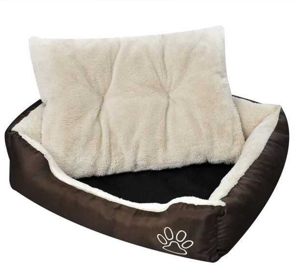 vidaXL Hundebett Braun und Beige XXL 131366