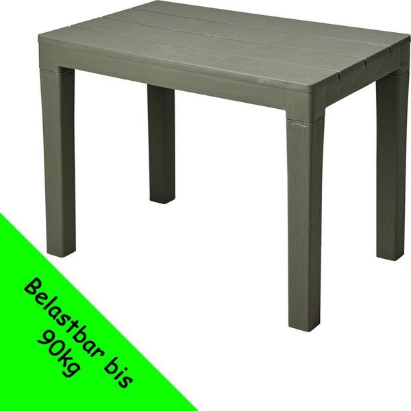 Progarden Gartentisch Gartenbank Beistelltisch Kunststoff Spieltisch 60x40cm Grün (Stück, 1-St, Packung), UV-Beständig, Robust, Wetterfest, Made in Italy, Hochwertig