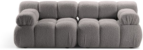 Micadoni Modulares Sofa Bellis 2-Sitzer Boucle Rolf Hellgrau