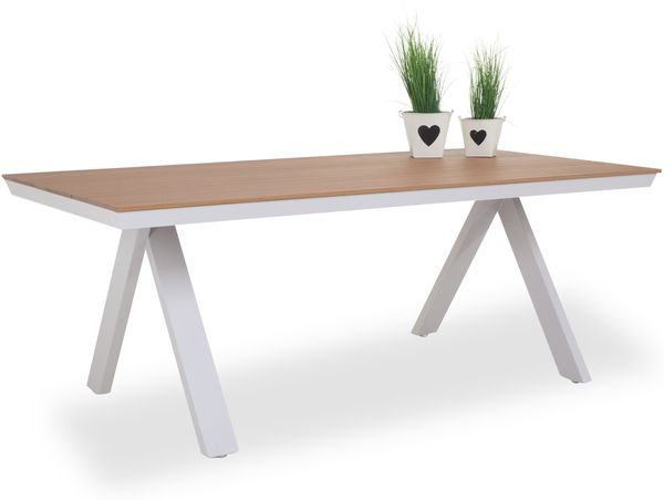 casa NOVA Gartentisch GAMMA BHT 200x74x100 cm grau Outdoortisch Balkontisch Terrassentisch Outdoor-Tisch Loungetisch