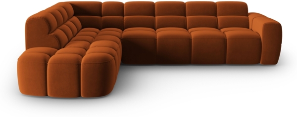 Micadoni Ecksofa Lisa 5-Sitzer Links Samt Casino Terrakotta