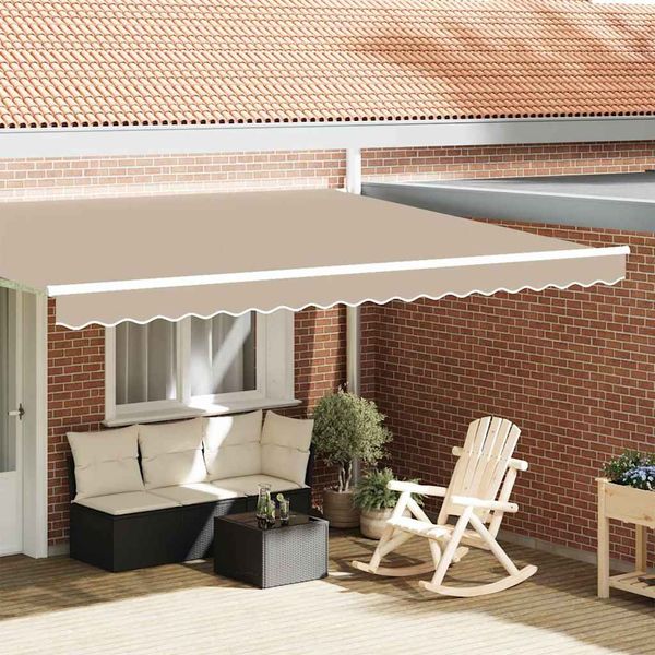 vidaXL Markisenschürzen-Ersatz Beige 4,5 m Polyester 42000761