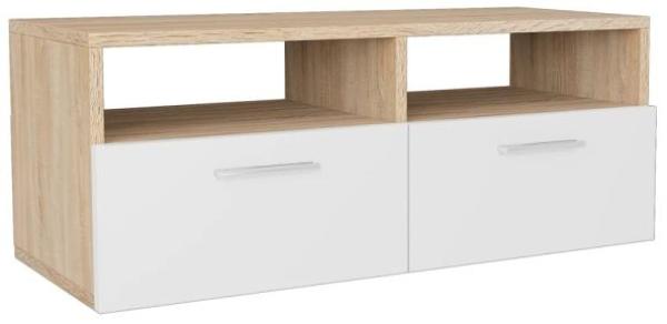 vidaXL TV-Schrank Holzwerkstoff 95x35x36 cm Eiche und Weiß 244869