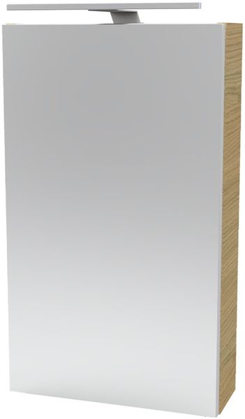Fackelmann SBC B.STYLE Gäste-WC Spiegelschrank 40 cm, Braun hell, links