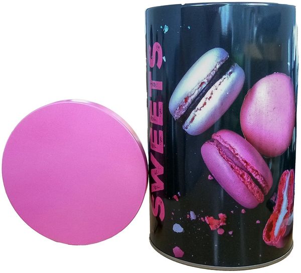 Kesper Kaffeedose KAFFEEDOSE Ø10cm aus Metall Vorratsdose Blechdose (Pink-22), Teedose Aufbewahrungsdose Tee Kaffee Dose Behälter Halter