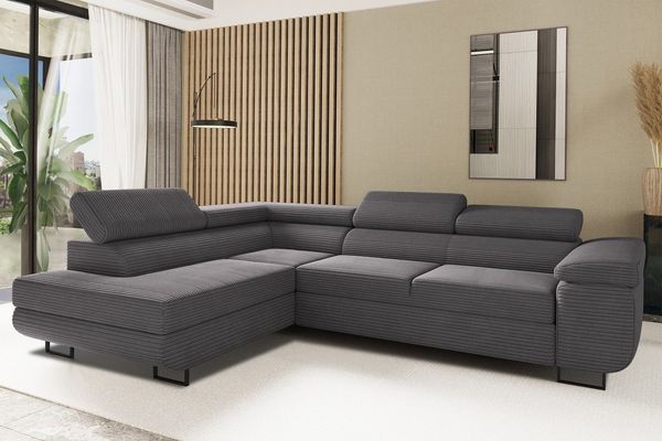Kaiser Möbel Ecksofa Ecksofa mit schlaffunktion und bettkasten Eckcouch L-Form ATOMIC