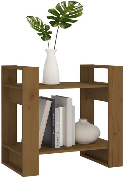 vidaXL Bücherregal/Raumteiler Honigbraun 60x35x57 cm Massivholz 813877 Bild 5