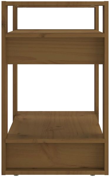 vidaXL Bücherregal/Raumteiler Honigbraun 60x35x57 cm Massivholz 813877 Bild 4