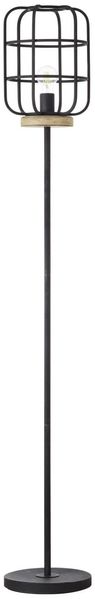 Brilliant Leuchten No. 93073-66 Standleuchte Gwen E27 antik holz schwarz korund