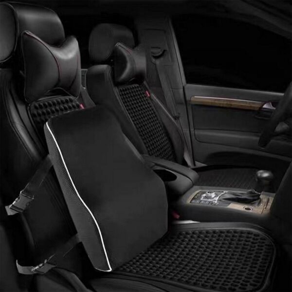 Mutig Rückenkissen Rückenkissen Auto, Lendenkissen aus Memory Foam, Lordosenstütze Auto, Lendenkissen für Bürostuhl, Ergonomisches Lendenwirbelstützkissen, Rückenkissen aus Memory Foam,Gaming-Stuhl, Rückenstütze, Schreibtischstuhl Lendenwirbelkissen mi...