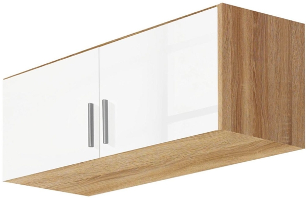 Schrankaufsatz Chile / Celle, Holzwerkstoff, Weiß, Holzfarben, 91 x 39 x 54 cm