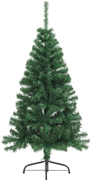 vidaXL Künstlicher Halb-Weihnachtsbaum mit Ständer Grün 120 cm PVC 328415