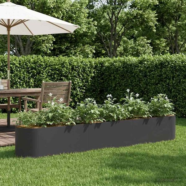 vidaXL Hochbeet im Garten Schwarz 280 x 40 x 40 cm 8011698