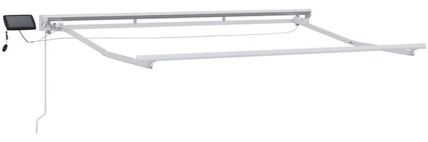 vidaXL Manueller Markisenrahmen mit LEDs Blau und Weiß 2,5 x 2 m 3420496 Bild 4