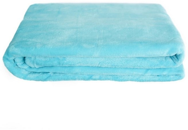 Kuschelige Decke 270x230 cm Fleecedecke Wohndecke aus Polyester Tagesdecke Petrol