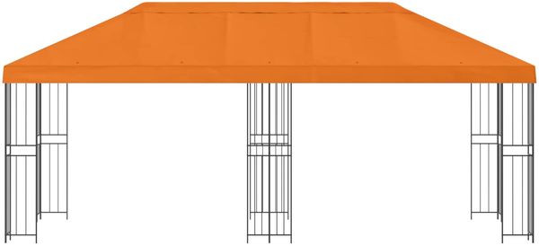 vidaXL Pavillon mit Seitenwänden 6 x 3 m Orange Polyester und Stahl 3375990 Bild 3