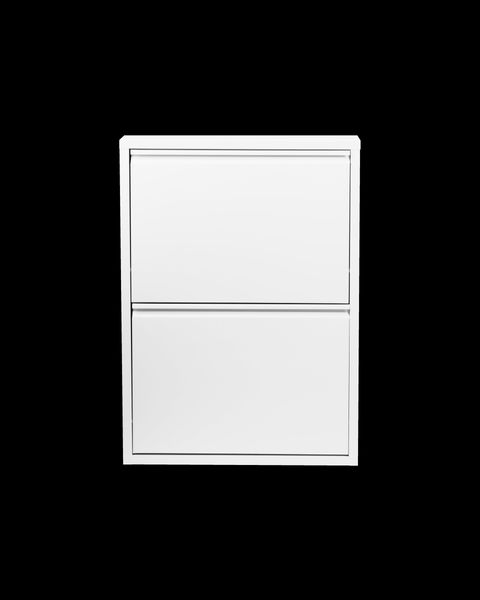 Schuhkipper >WIT< in Weiß, Lackiert, montiert - 50x72x15cm (BxHxT)