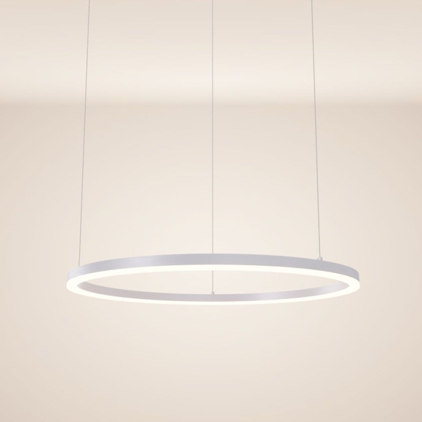 s.luce LED Ring Hängelampe Ø 80cm Weiß