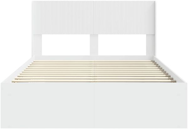 vidaXL Bettgestell mit Stauraum und Kopfteil Weiß 150 x 200 cm 3414195 Bild 5