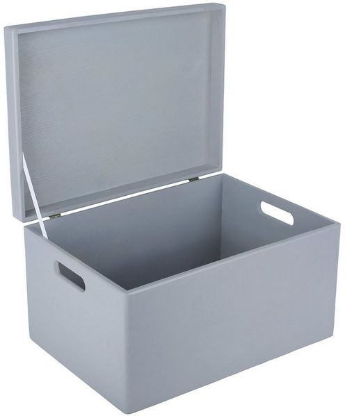 Creative Deco Holzkiste mit Deckel XXL groß 40x30x24 cm Erinnerungsbox Baby Holzbox, mit Griffen, Scharnieren