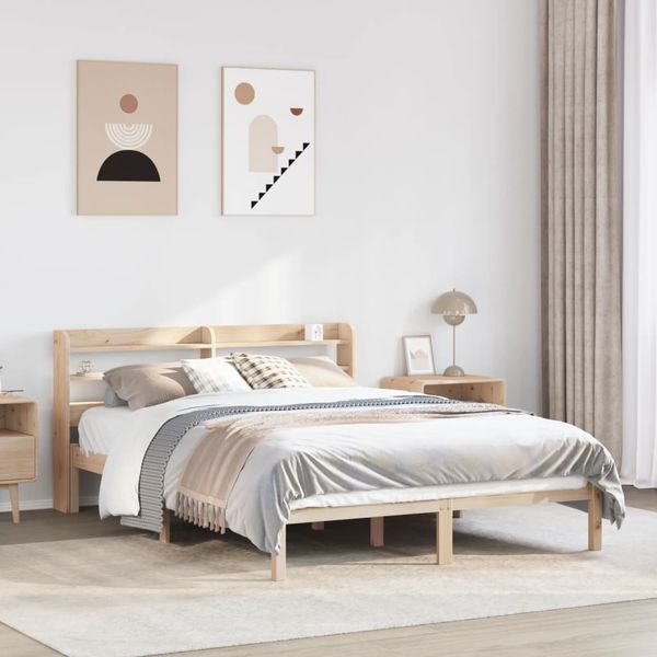 vidaXL Massivholzbett ohne Matratze 160x200 cm Kiefernholz 3306545