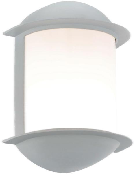 LED Wandleuchte, Aluguss, silber, weiß, H 22 cm