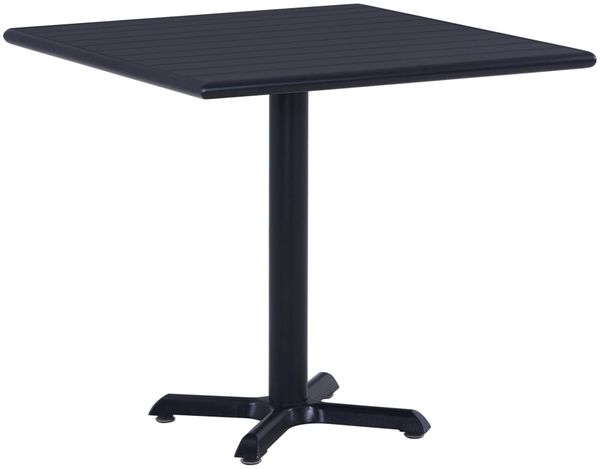 vidaXL Gartentisch Schwarz 80x80x75 cm 49470