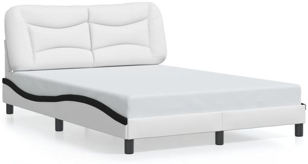 vidaXL Bettgestell mit LED ohne Matratze "Hvar" Weiß und Schwarz 120x200 cm 3213926 Bild 5