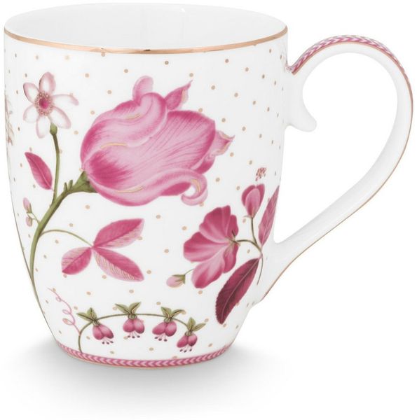 PiP Studio Becher Jolie Tulip Pink Becher XL 450ml, Porzellan