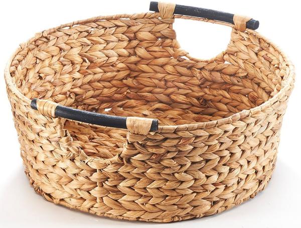 Kobolo Aufbewahrungskorb Regalkorb Korb aus Wasserhyazinthe - natur (44x18 cm)