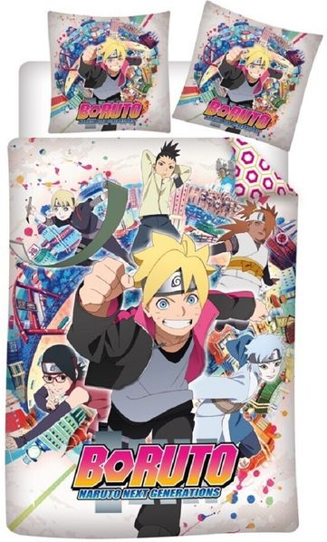Boruto Bettwäsche-Set 140x200 cm – Bettbezug und Kissenbezug aus 100% Polyester