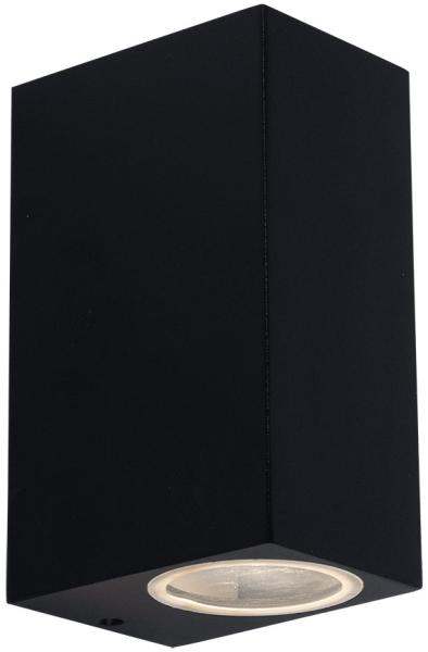 RGB LED Wandlampe, Aluminium schwarz H 15 cm