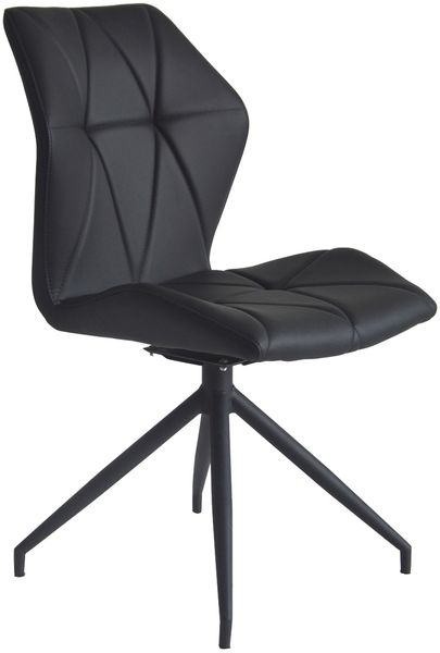 Stuhl >IMKE< (2er-Set) in schwarz - 52x90,5x62cm (BxHxT)