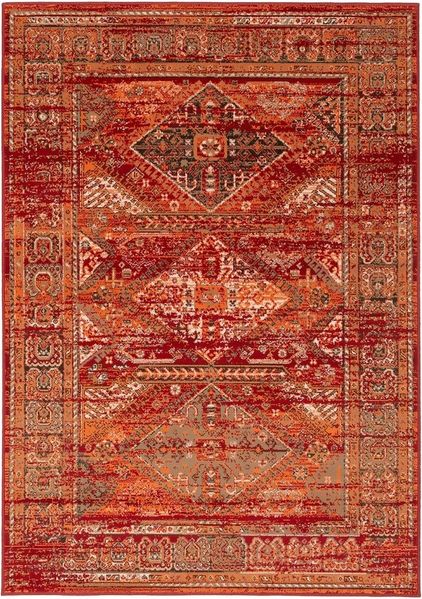 Pergamon Designteppich Designer Teppich Pop-Vintage Orient Bordüre, Rechteckig, Höhe: 6 mm