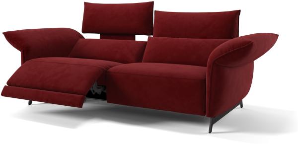Sofanella Dreisitzer CUNEO Sofa Stoff Couchgarnitur in Rot S: 244 Breite x 101 Tiefe