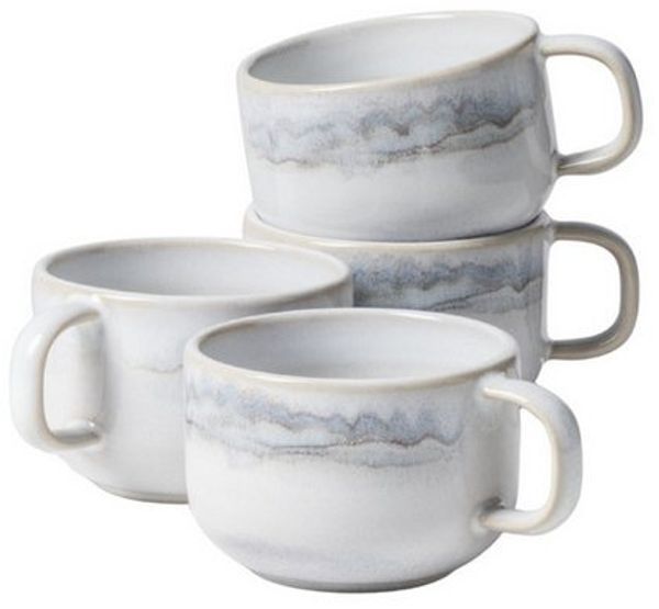 Gipfelstück Tasse TIEFER SEE, 4-tlg, Steinzeug