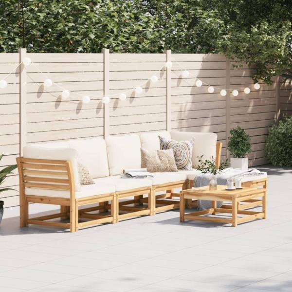 vidaXL 6-tlg. Garten-Lounge-Set mit Kissen Massivholz Akazie 3214287