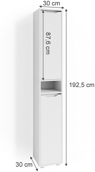 Badschrank Ruben Weiß 30 x 192.5 cm Vicco Bild 3