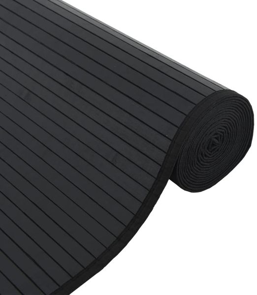 vidaXL Teppich Rechteckig Schwarz 60x500 cm Bambus 376852 Bild 4