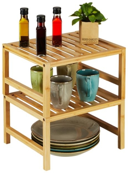 Schrankeinsatz aus Bambus 2er Set