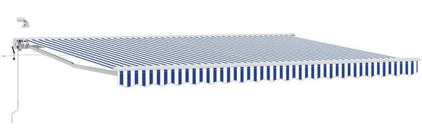 vidaXL Elektrische ausziehbare Markise Blau und Weiß 4 × 3,5 m 3421370 Bild 2
