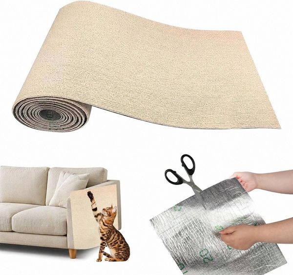 Ledander Kratzmatte Selbstklebende Kratzteppich Katze Wand Kratzschutz Sofa Schutz, Kratzmatte Couch Schutz von DIY Krallen Katzenteppich
