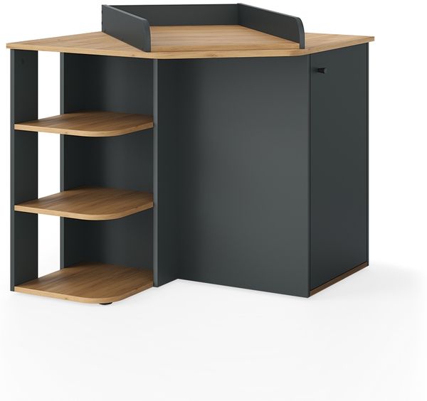 Wickelkommode Kristian Anthrazit/Artisan 85 x 77.3 cm mit Wickelaufsatz Vicco