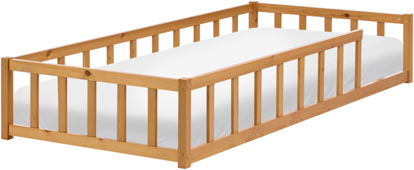 Kinderbett Kiefernholz MEYMAC 90 x 200 cm Braun