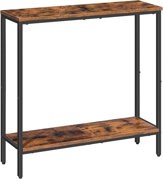 Hoobro KONSELENTISCH BRAUN Beistelltisch Ablage (H 75 x T 75 x B 22 cm)