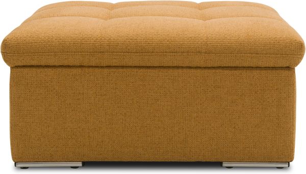 DOMO Collection Lagoa, Hocker, Webstoff gold, 87 x 87 cm